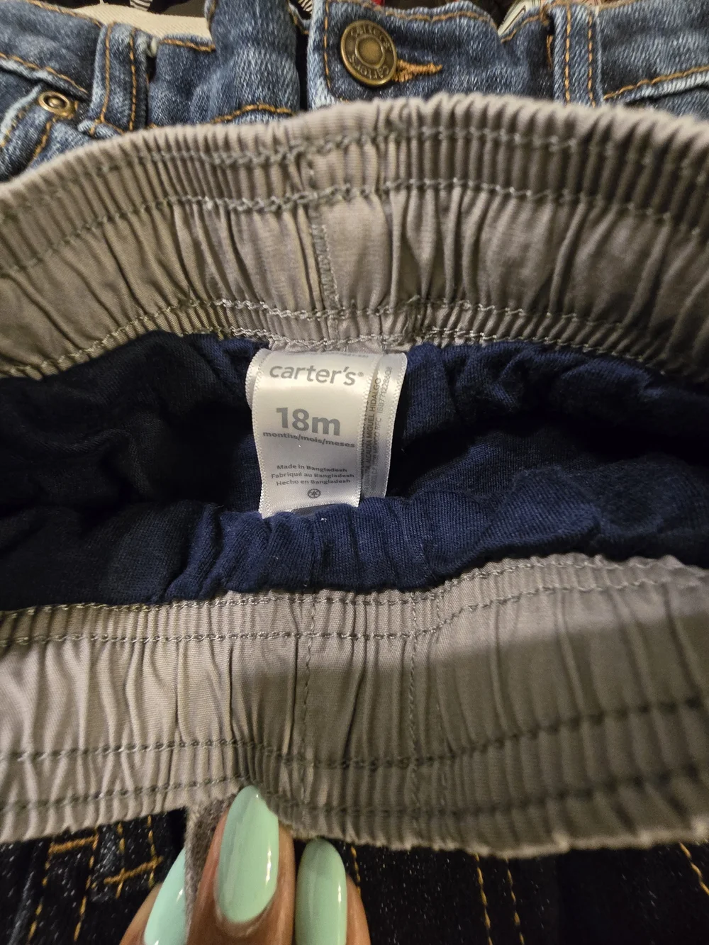 Toddler Boys Pants Lot 18M 24M Carter's OshKosh Baby B'gosh Champion Jeans Jogge